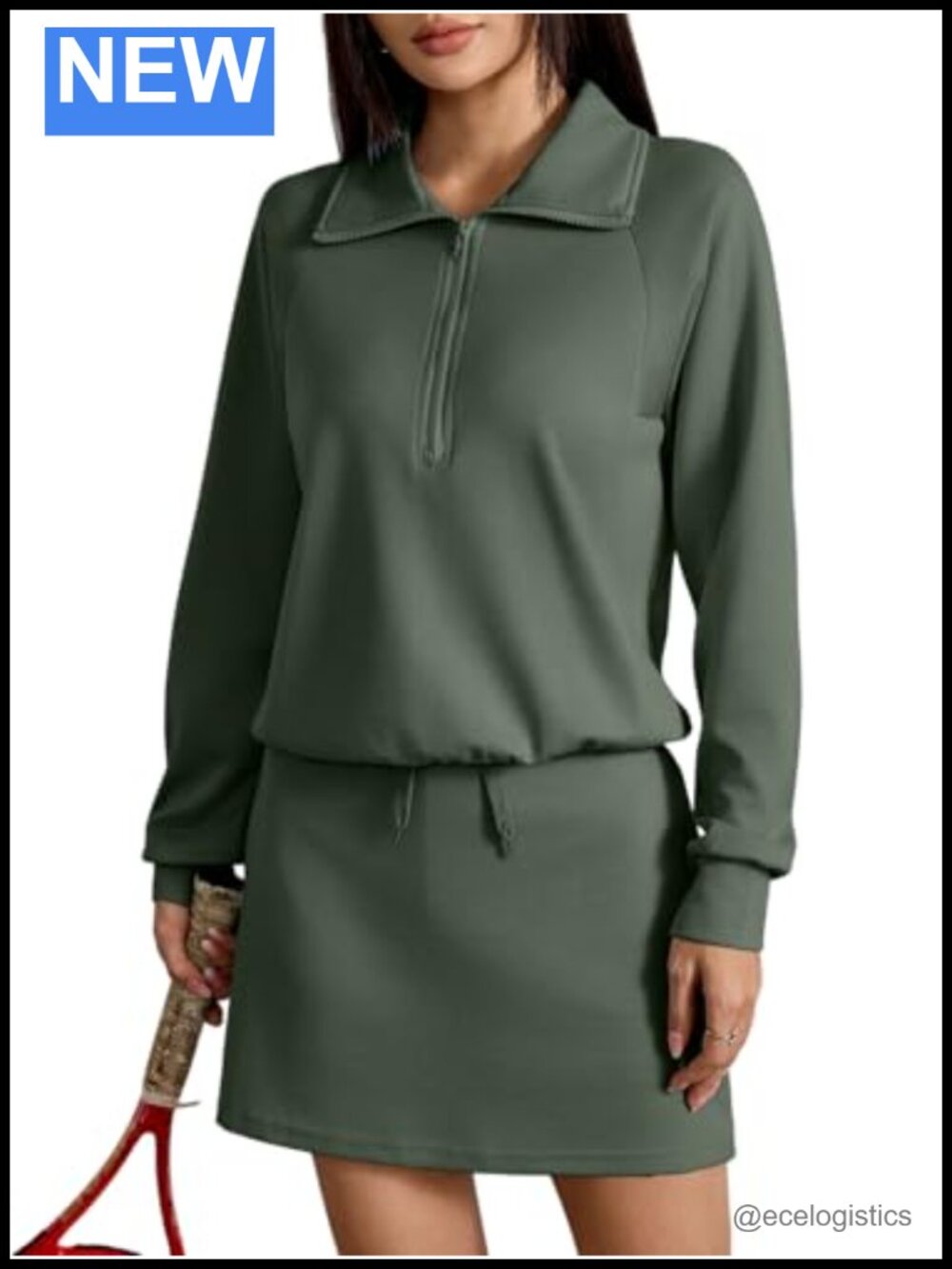 2 Piece Skirt Set Half Zip Sweatshirt Matching Set Tennis Skorts Lounge Outfits